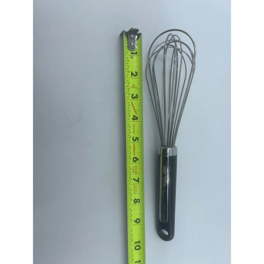 KitchenAid 9.5 Inch Balloon Whisk Black Silver Stainless Steel Kitchen Utensil